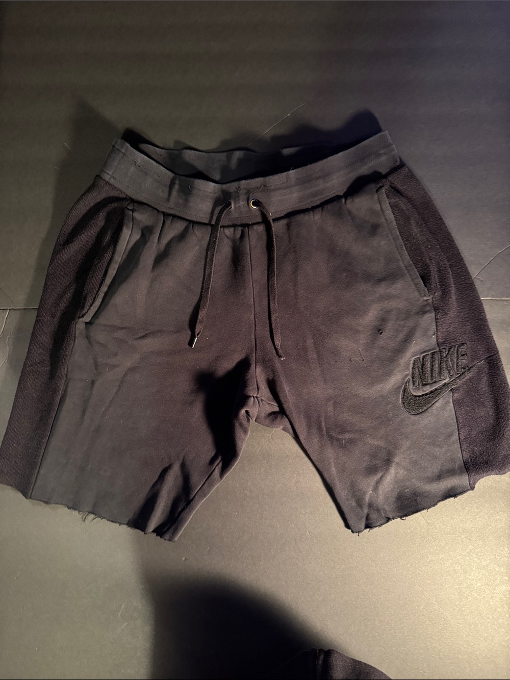 Nike Black Athletic Cut-Off Shorts with Side Panels